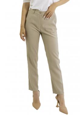 Pantalone in viscosa dritto con elastico dietro  Options 